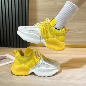 Saraastyle Women Fashion Gradient Mesh Breathable Sneakers