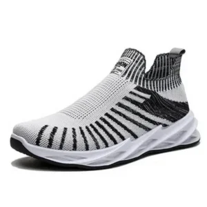 Saraastyle Men'S Fashion Mesh Breathable Lightweight Stripe Sneakers