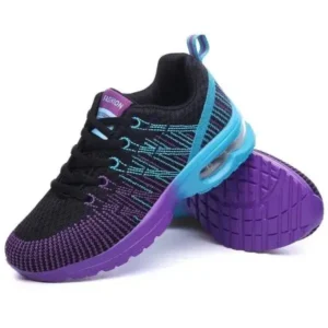 Saraastyle Women Fashion Casual Lace Up Design Mesh Breathable Air Cushion Shock Absorbing Sneakers