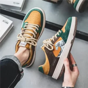 Saraastyle Men Fashion Breathable Color Matching Casual Sneakers