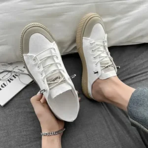 Saraastyle Men Casual Breathable Simple Canvas Shoes