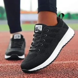 Saraastyle Women Casual Lace-Up Design Mesh Breathable Sneakers