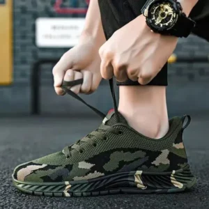 Saraastyle Men'S Casual Mesh Breathable Camouflage Sneakers