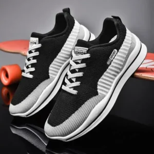 Saraastyle Men'S Casual Color-Block Mesh Breathable Soft-Soled Sneakers