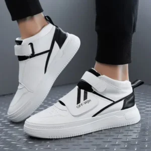 Saraastyle Men'S Fashion Thick-Soled Breathable Pu Stitching Sneakers