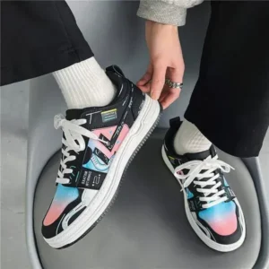 Saraastyle Men'S Fashion Breathable Color Block Low-Top Sneakers