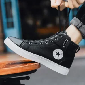 Saraastyle Men'S Fashion Retro Canvas High Top Shoes