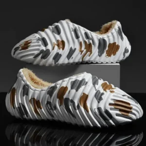 Saraastyle Men'S Fashion Camouflage Coconut Shape Fleece Warm Plush Shoes