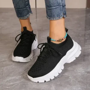 Saraastyle Women Fashionable Thick-Soles Breathable Sneakers