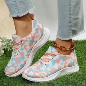 Saraastyle Summer Women Fashion Breathable Casual Colorful Printed Sneakers