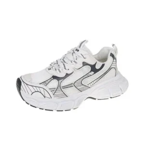 Saraastyle Women Fashion Distinctive Color Changing Lace-Up Comfortable Breathable Thick-Soled Sneakers