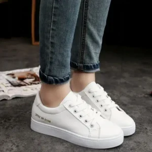 Saraastyle Summer Women Fashion Casual Solid Color Thick-Soled Canvas Sneakers