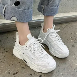 Saraastyle Women Fashion Casual Mesh Breathable Thick-Soled Sneakers