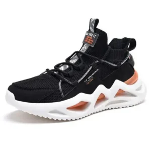 Saraastyle Men Spring Autumn Fashion Casual Colorblock Mesh Cloth Breathable Rubber Platform Shoes Sneakers