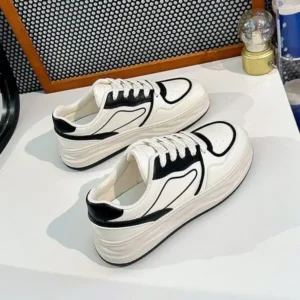 Saraastyle Women Fashion Platform Lace-Up Sneakers