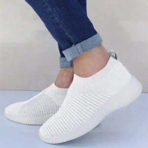 Saraastyle Women Fashion Fly Woven Breathable Sneakers