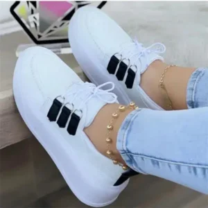 Saraastyle Women Fashion Lace-Up Sneakers