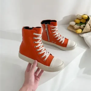 Saraastyle Orange Up Platform High Top Casual Shoes