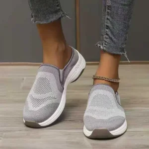 Saraastyle Women Fashion Fly Knit Casual Colorblock Flat Sneakers